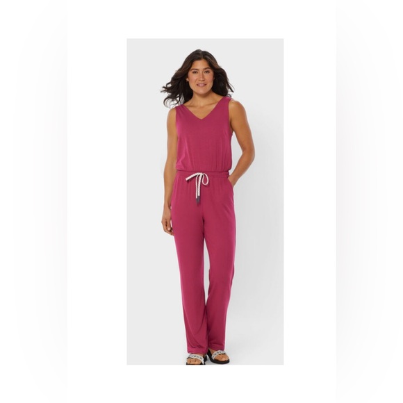 🥂NWT AKHG renew bamboo tank jumpsuit sz XL - Picture 2 of 4